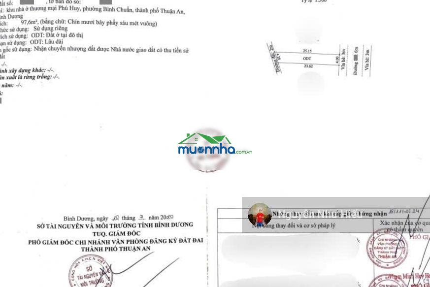 Bán đất 97,6m2 kdc phú hồng thịnh 8 mở rộng, p. bình chuẩn, tp. thuận an (3,2 tỷ tl)
