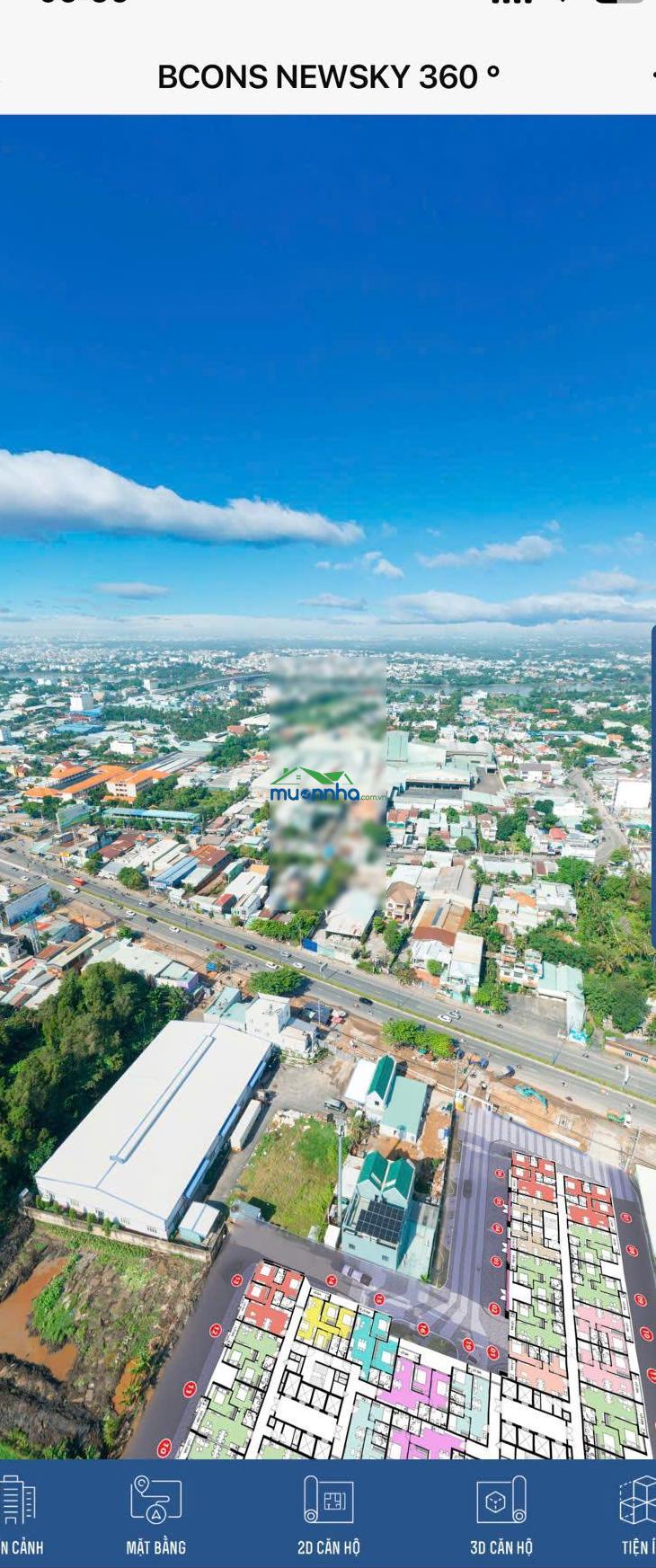 Giá tốt nhất căn hộ bcons newsky mặt tiền ql13 - 2pn 2wc 55m2 - giá 2,665 tỷ