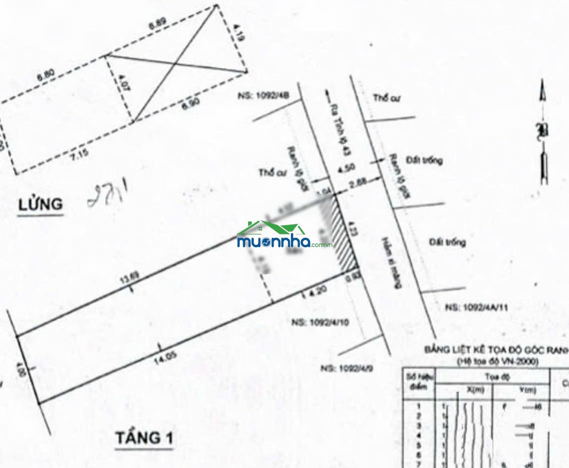 Nhà phố tam bình - ngang 4,5m - 75m2 3.55 tỷ - nhà vuông vức - ôtô ngủ trong nhà