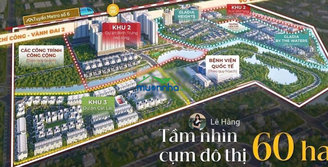 Căn góc 3pn gladia heights 115m2 nhà thô view metro tương lai - 3