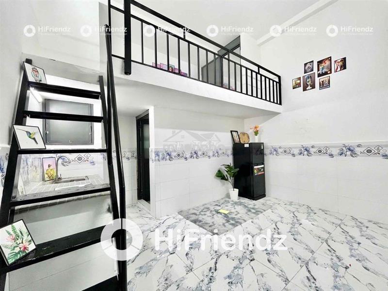 Trống sẵn 2p mới xây - full nội thất - gác cao - có bảo vệ -gần bốn xã