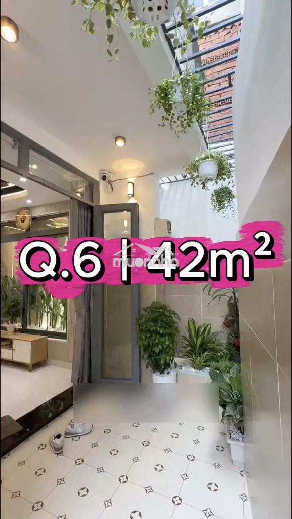 Nhà đẹp q6 | 42m² | hxh gần kinh dương vương, công viên bình phú