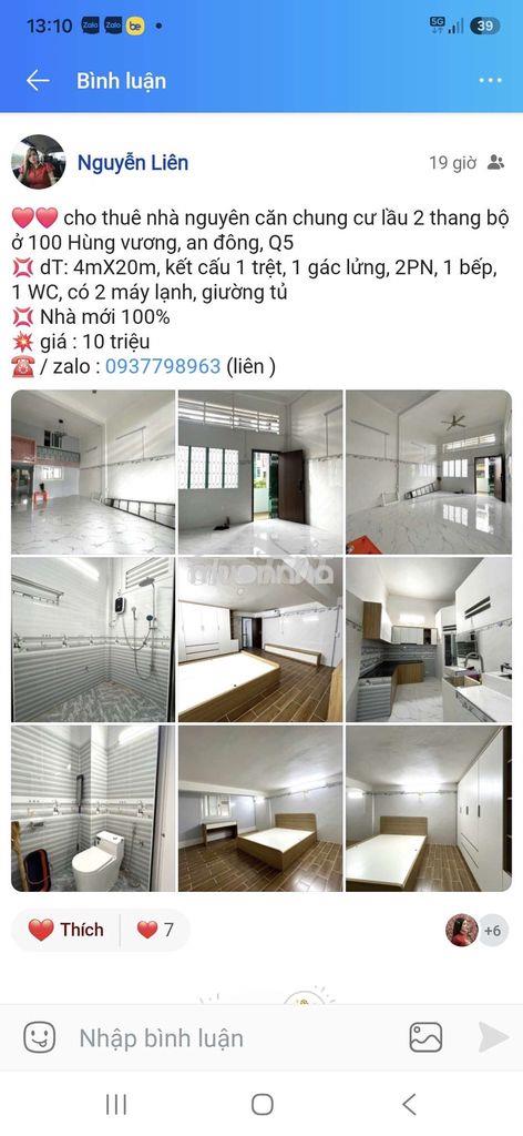 ❤️❤️ Nhà thuê nguyên căn giá 10 triệu 
☎️ / zalo : 0937798 - 3