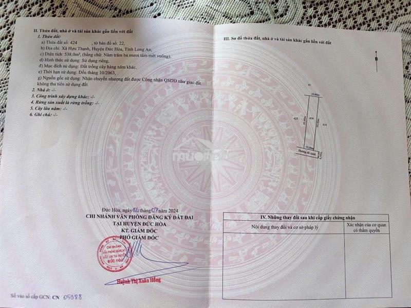 10 x 54 xã đức hoà (xây nhà trọ)