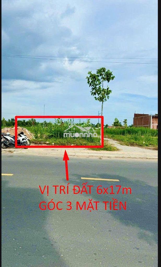 Chính chủ bán đất 6x17m, góc 3 mặt tiền, kdc an bình, cần thơ