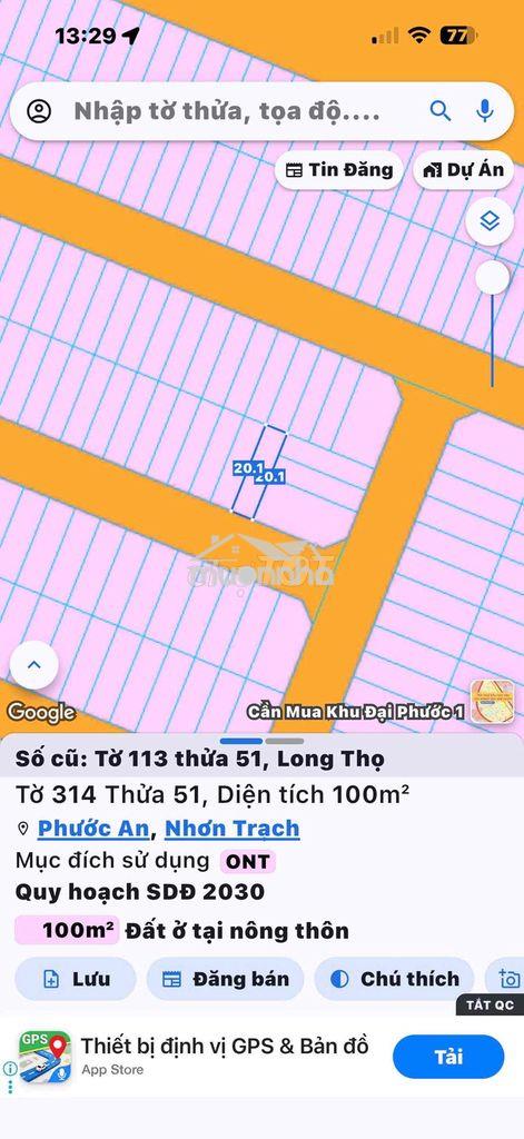 Chủ cần bán nhanh lô đất 100m2 giá 1430