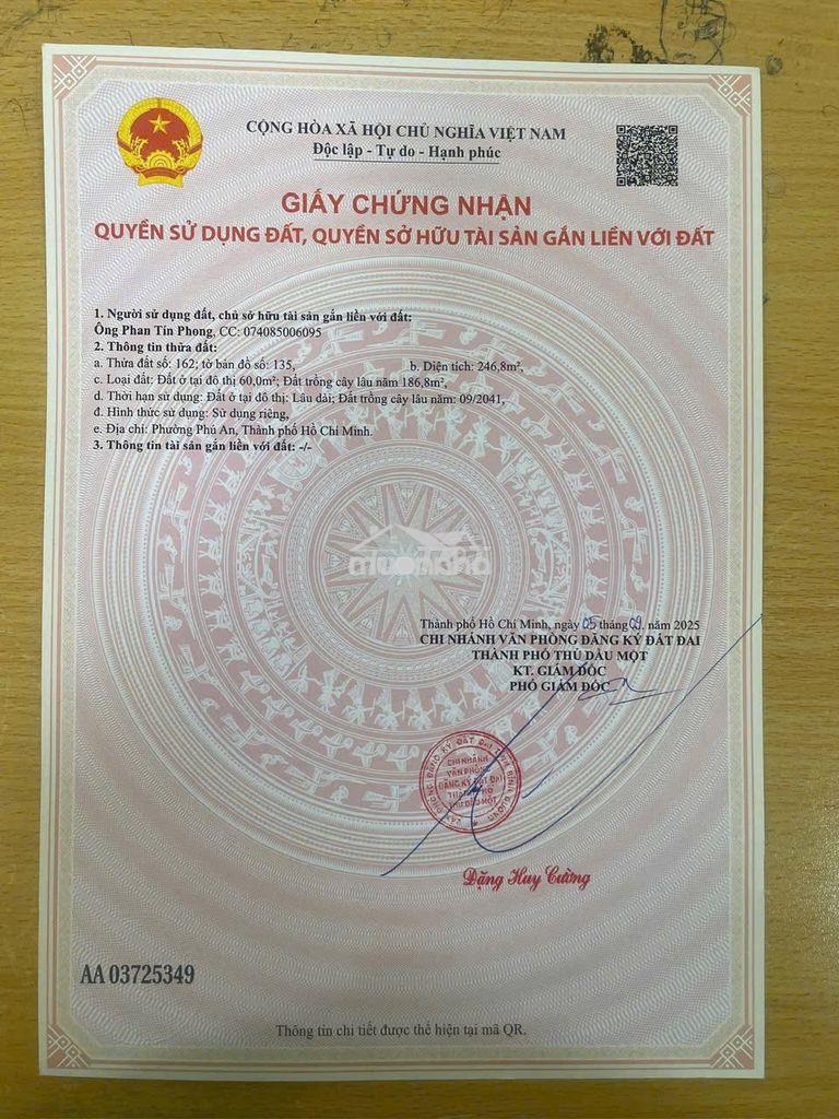 Bán nhà phú an, hcm