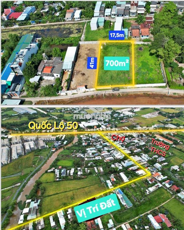 700m2 sát ql50 ngang 17,5m cực thoáng, ngay cụm chợ & trường học - shr