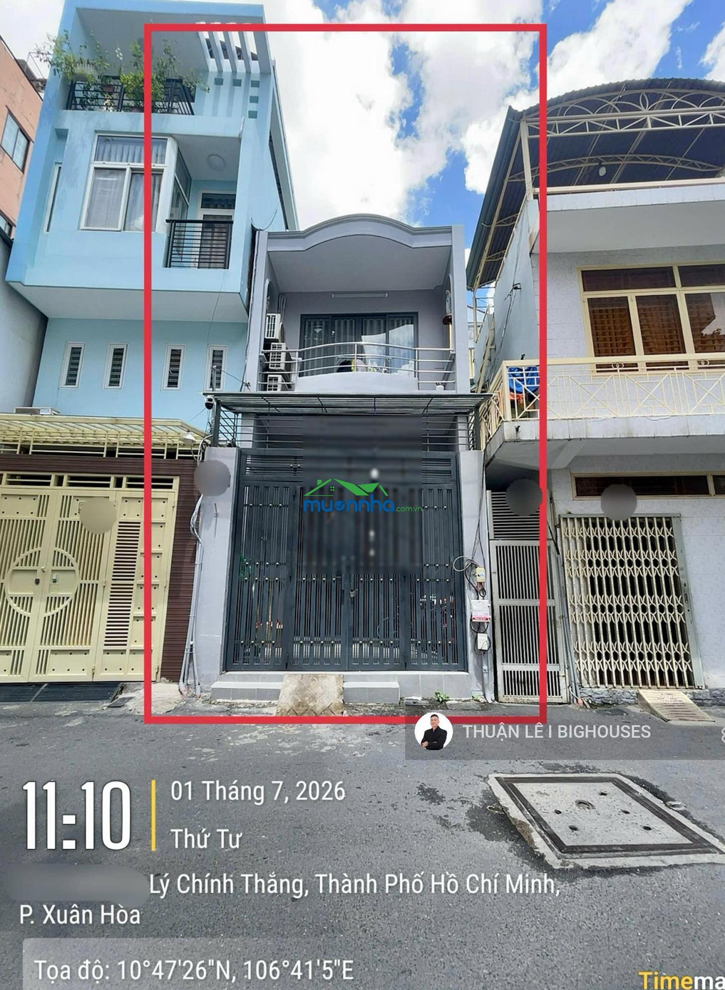 Bán nhà (4,4m x 14m) hxh 8m lý chính thắng thông hai bà trưng. quận 3. nhà 2tầng + 4pn lớn (12,6tỷ)