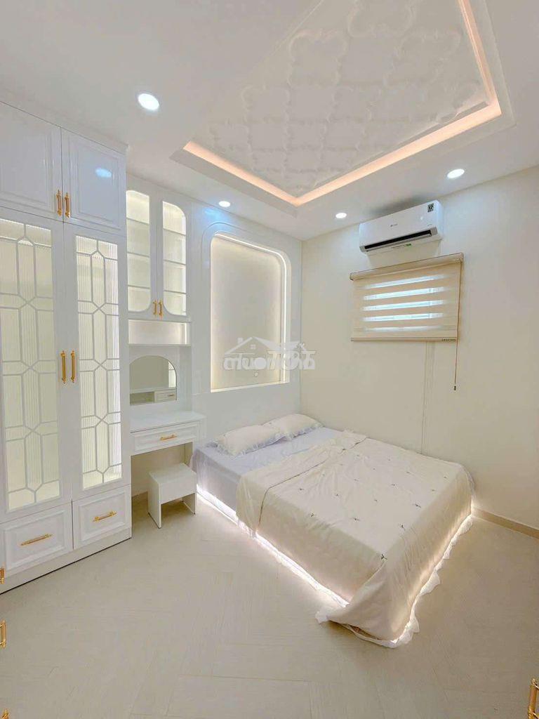 Nhà mới trệt lầu 4p ngủ phun nội thất gần khu chế xuất tân thuận - 3