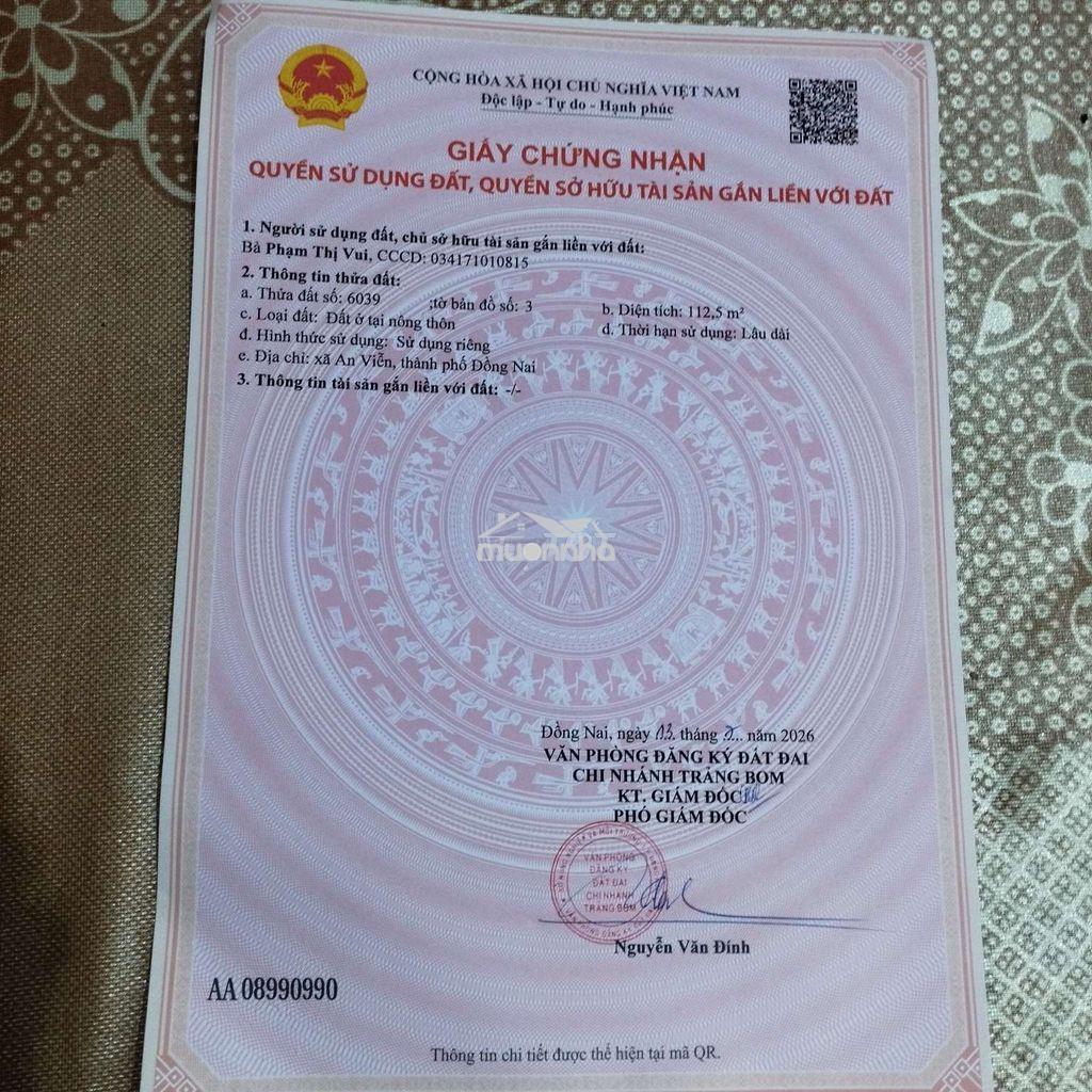 Đất gần khu công nghiệp giang điền trảng bom đồng nai đất vuông vứt đe - 3