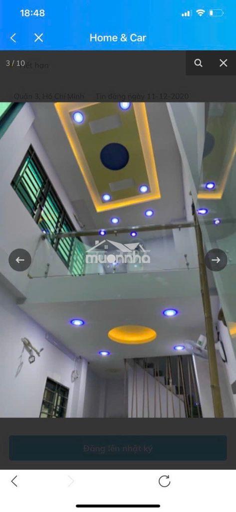 Nhà mới 4 lầu mặt tiền lý thái tổ giá 15 triệu - 2