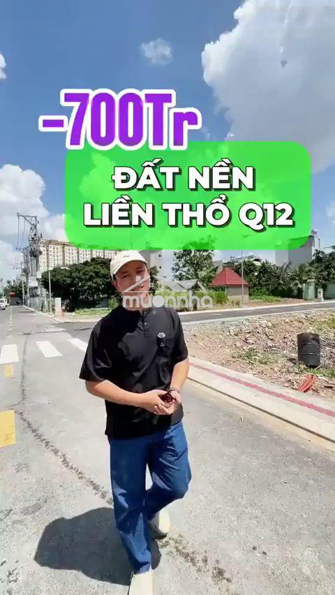 Bán đất nền kdc thạnh lộc, gò vấp 1km, 52 nền