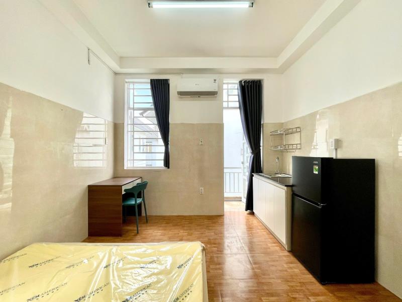 Cho thuê studio full nội thất - ban công - ngay dh văn lang chỉ 5p đi bộ