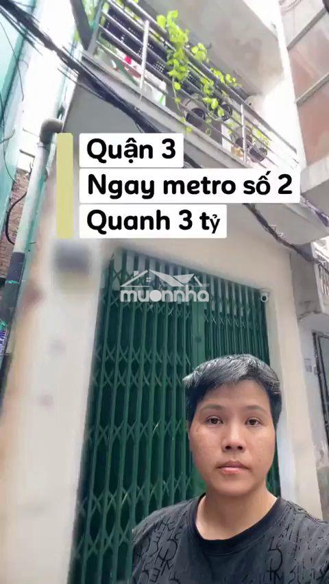 Bán nhà quận 3, đường cách mạng tháng 8, 1pn, 3 tỷ