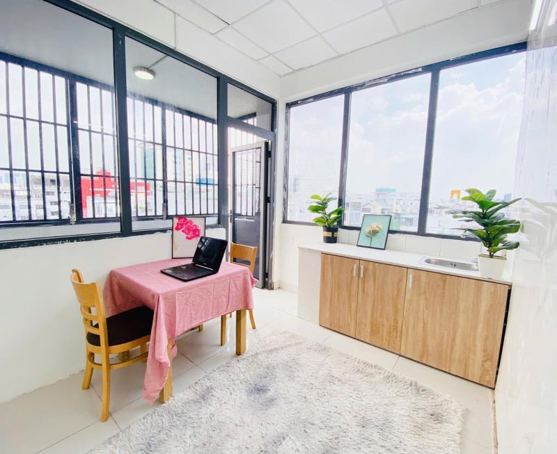 Căn hộ 1 phòng ngủ có ban công gần chợ bà chiểu, gần đường nơ trang long, bình thạnh