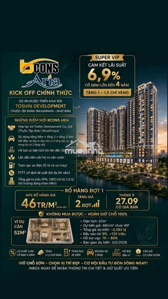 Bcons aria ra mắt - căn hộ, căn hộ sân vườn, ngay phường đông hòa hcm - Ảnh 4
