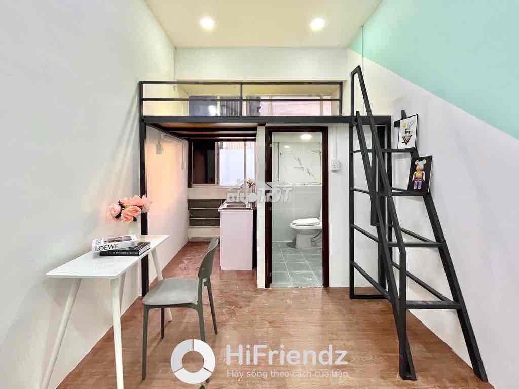 Cho thuê phòng gác full nội thất cửa sổ gần đh ueh - đh hoa sen - Ảnh 4