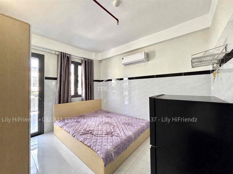 Phòng studio ban công full nội thất gần đh lao động xã hội, huflit