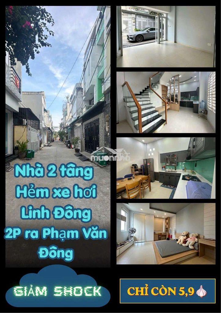 Tổng giảm 1🧄 | chỉ còn 5,9🧄 | nhà đẹp linh đông | hxh | 2p ra pvd