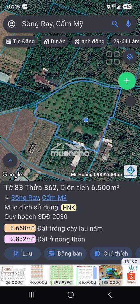 Cần bán đất rẩy sầu riêng