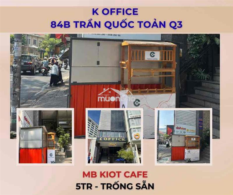 Cho thuê chỗ bán cafe ngay toà nhà 84b trần quốc toản, q3