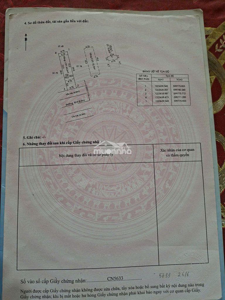 Bán nhà 2 lầu 1 trệt khu phố hòa phú 3, phường bình dương - 2
