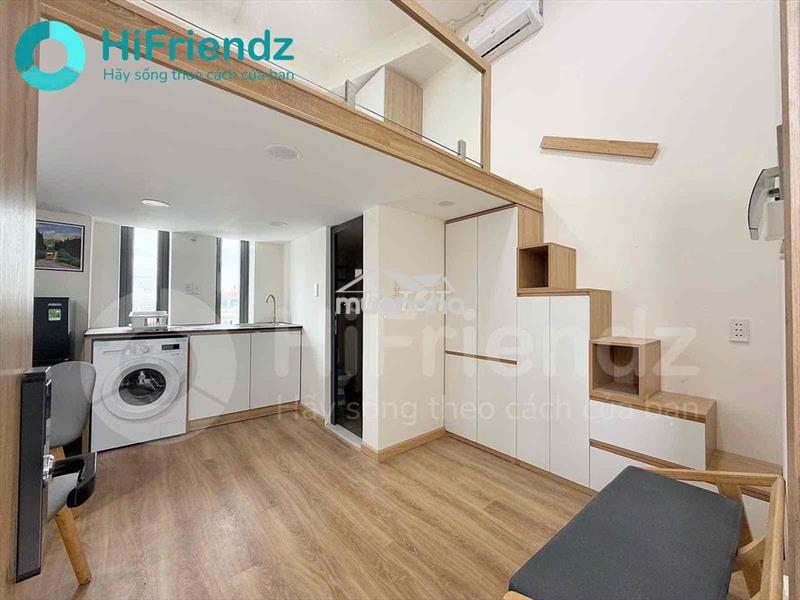 Căn hộ mini giá rẻ gác cao 2m cửa sổ thoáng sát quận 1, vlu, hàng xanh