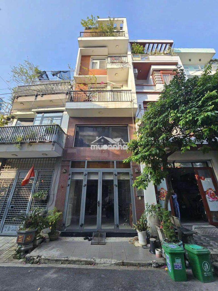 Cho thuê nhà hẻm xe hơi. 1 trệt 1 lửng 3 lầu, dt 4×15 có 4pn