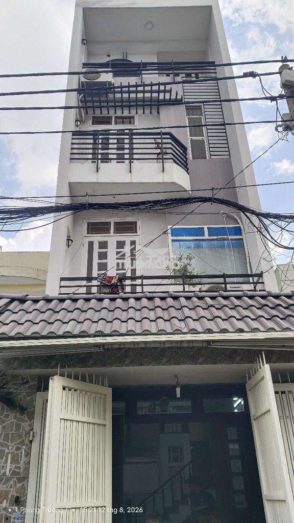 Nhà 1trệt 3lầu 4pn 5wc 4❌16 hẻm xe tải thông gần nhà truyền thống ttn