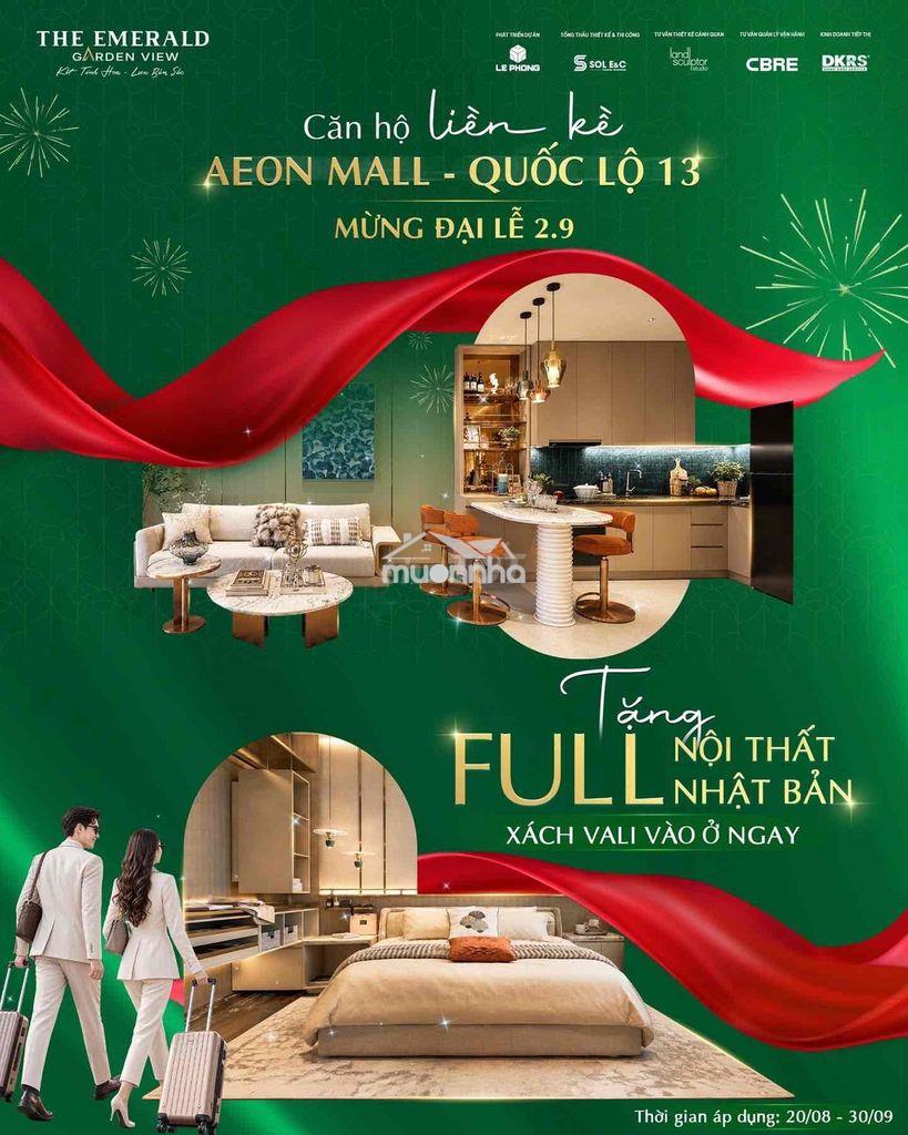 Căn hộ cạnh aeon chỉ 239tr nhận nhà - bàn giao full nt - tt 9tr/th - Ảnh 2