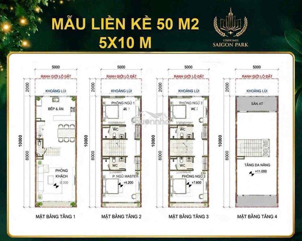 Nhà phố liền kề vinhomes sài gòn park 50m² – 4 tấm – chỉ 2,6 tỷ - Ảnh 2