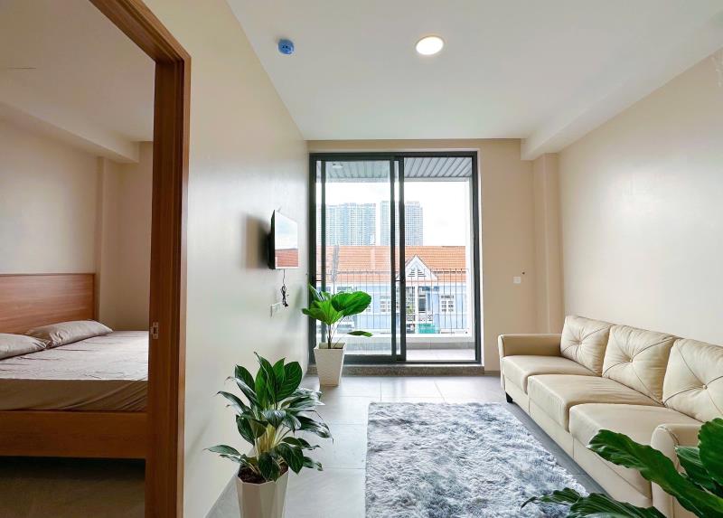 Cho thuê căn hộ 1pn bancol tách bếp 40m2 full nội thất nằm gần lotte mart, vivo city, ufm, tdtu, rmit quận 7
