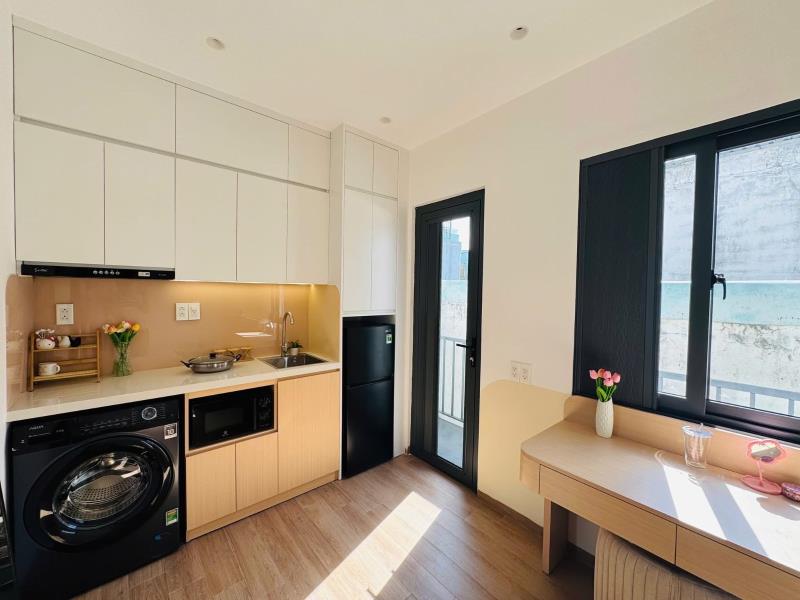 Cho thuê studio ban công 25m2 new 100% có thang máy ngay chợ bà chiểu - trường đại học văn lang - học viện cán bộ tphcm - Ảnh 3