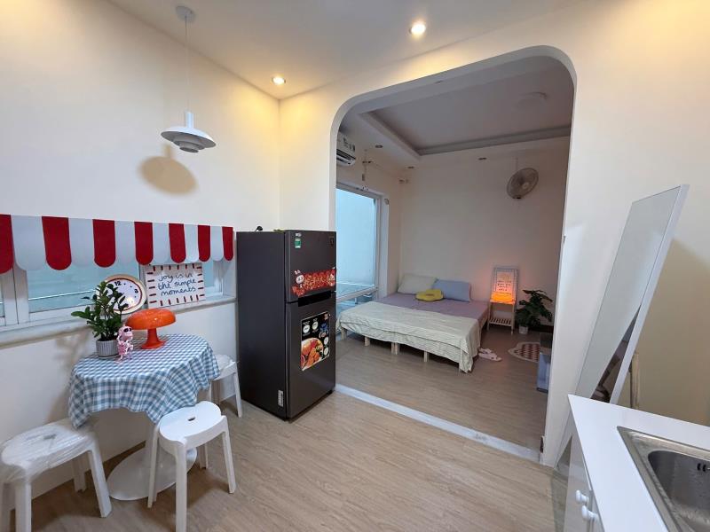 Cho thuê căn hộ 45m² tách bếp + sân sau – full nội thất mới | trần bình trọng, bình thạnh