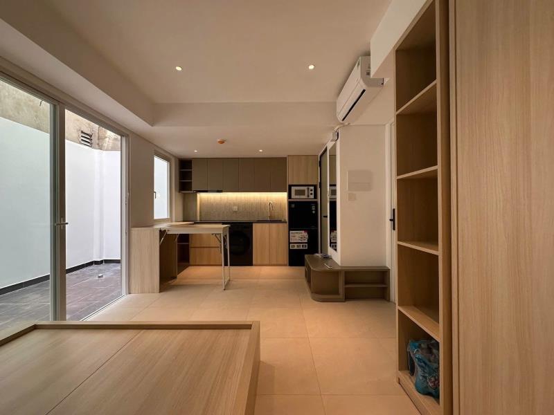 Cho thuê studio ban công sân vườn 30m2 new 100% ngay chợ bà chiểu - trường đại học văn lang - học viện cán bộ tphcm - Ảnh 2