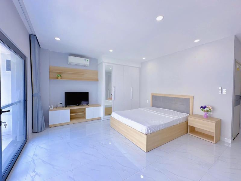 Cho thuê studio ban công 45m2 full nội thất ngay ngã tư hàng xanh - học viện cán bộ tphcm- chợ bà chiểu - Ảnh 4