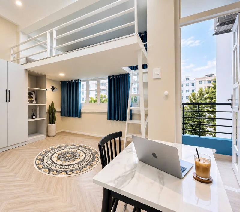 Duplex ban công đối diện uef_hiu_hutech_gần quận 1, ba son, thủ thiêm, máy giặt riêng - Ảnh 3