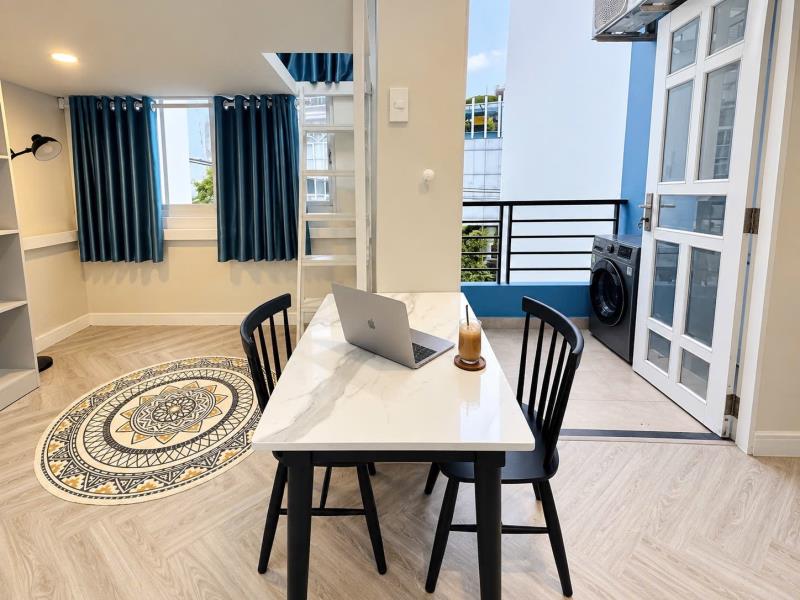 Cho thuê duplex ban công 30m2 có máy giặt riêng ngay ngã tư hàng xanh - cầu thị nghè - thảo cầm viên - đài truyền hình tphcm - Ảnh 3