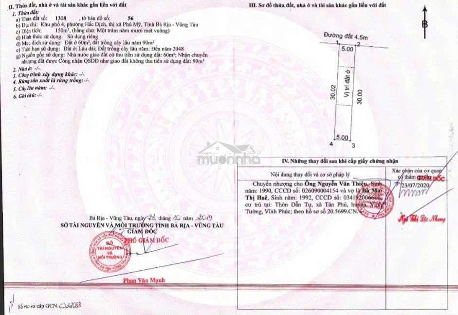 Bán đất đg thơ lê kp4 trung tâm hắc dịch,dt:5x31 giá 1.4ty quá rẻ - 4