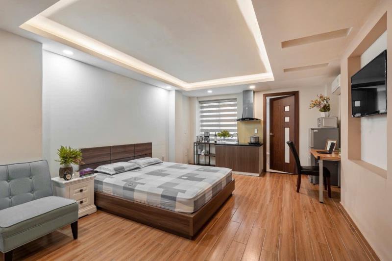 Cho thuê căn hộ cửa sổ đường điện biên phủ, bình thạnh gần ngã tư hàng xanh