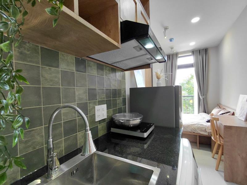 Cho thuê căn hộ 1pn ban công thoáng bàn làm việc bếp điện từ máy hút mùi – đặng thùy trâm,bình thạnh - Ảnh 3
