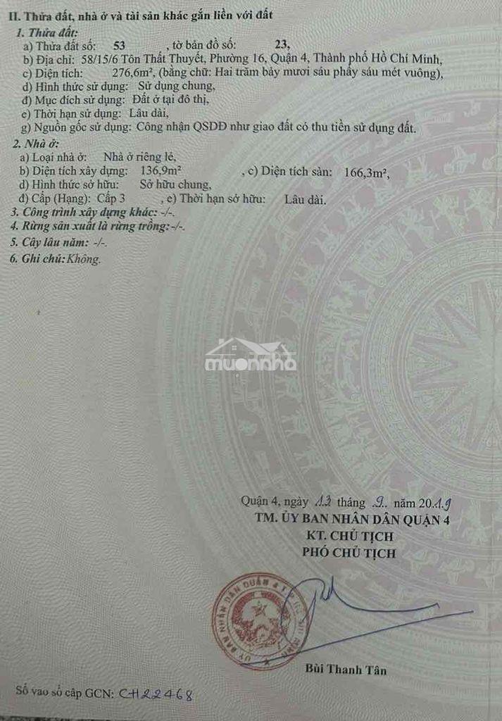 Bán nhà diện tích lớn quận 04 - Ảnh 4