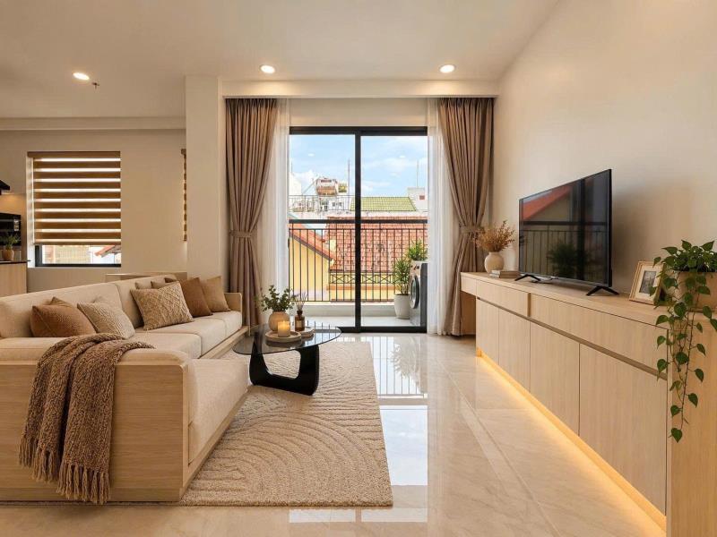 Cho thuê căn hộ full nội thất gần etown - cộng hoà - ngay hoàng hoa thám đối diện nhà ga t3- thuận tiện qua lăng cha cả