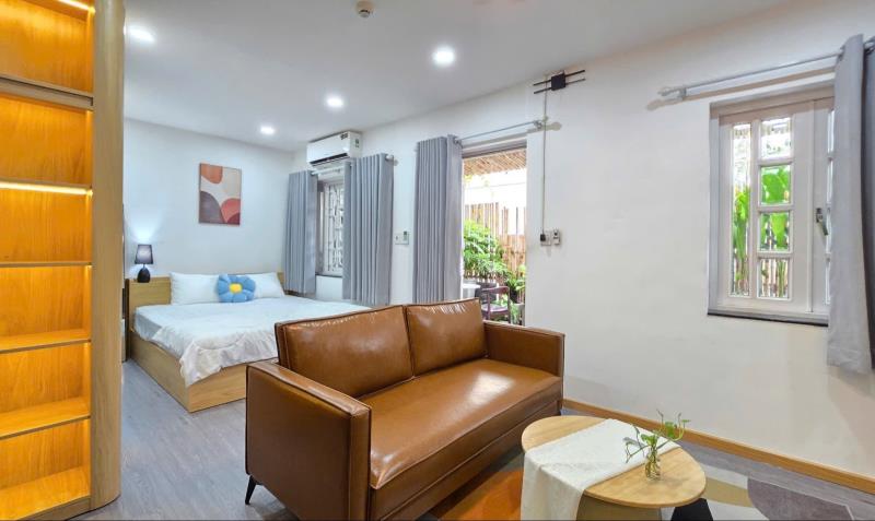 Cho thuê căn hộ full nội thất view sân thượng quận tân bình gần vòng xoay lăng cha cả, trục đường lê văn sỹ, hoàng sa trường sa - Ảnh 3