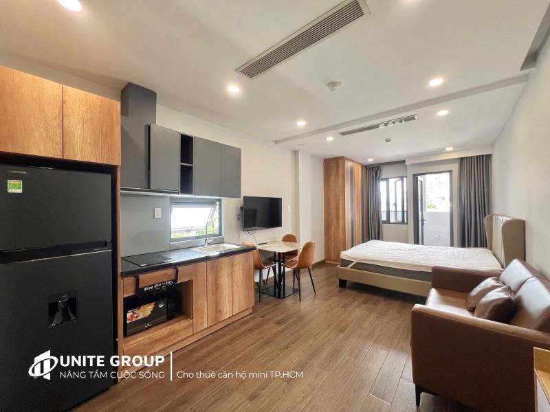 Hot siêu phẩm căn hộ ban công tone gỗ 40m2 full nội thất ngay ngô tất tố gần cầu thị nghè giáp quận 1,3 khu an ninh dân trí cao - Ảnh 4