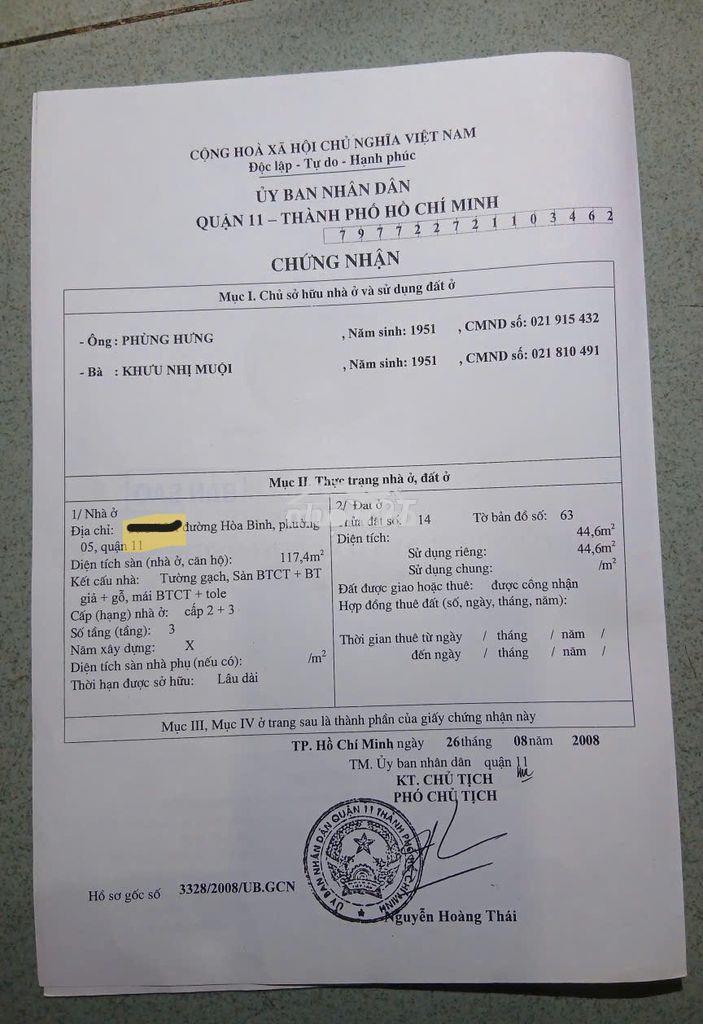 Bán nhà hẻm 4m (xh) hòa bình, p. 5, q.11, 4.9 tỷ - Ảnh 3