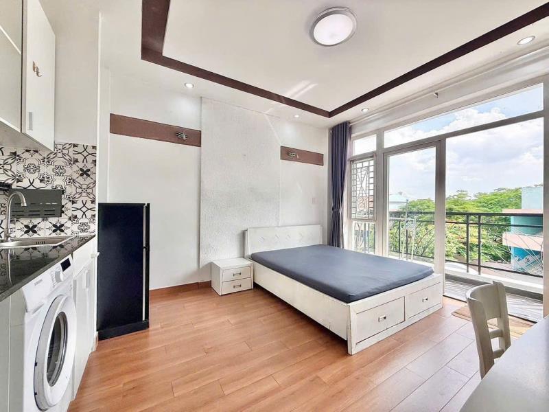 Cho thuê căn hộ dịch vụ 1pn - phòng rộng - máy giặt riêng - ban công - bình lợi - bình thạnh