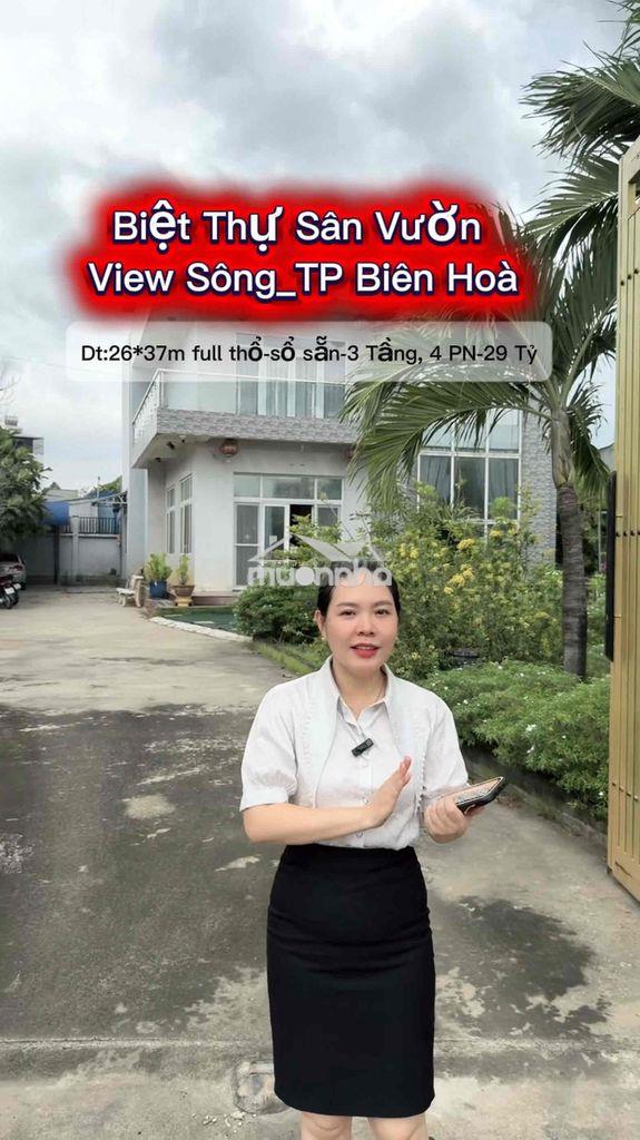 Bán nhà vườn 1000m2 view sông biên hoà tp đồng nai