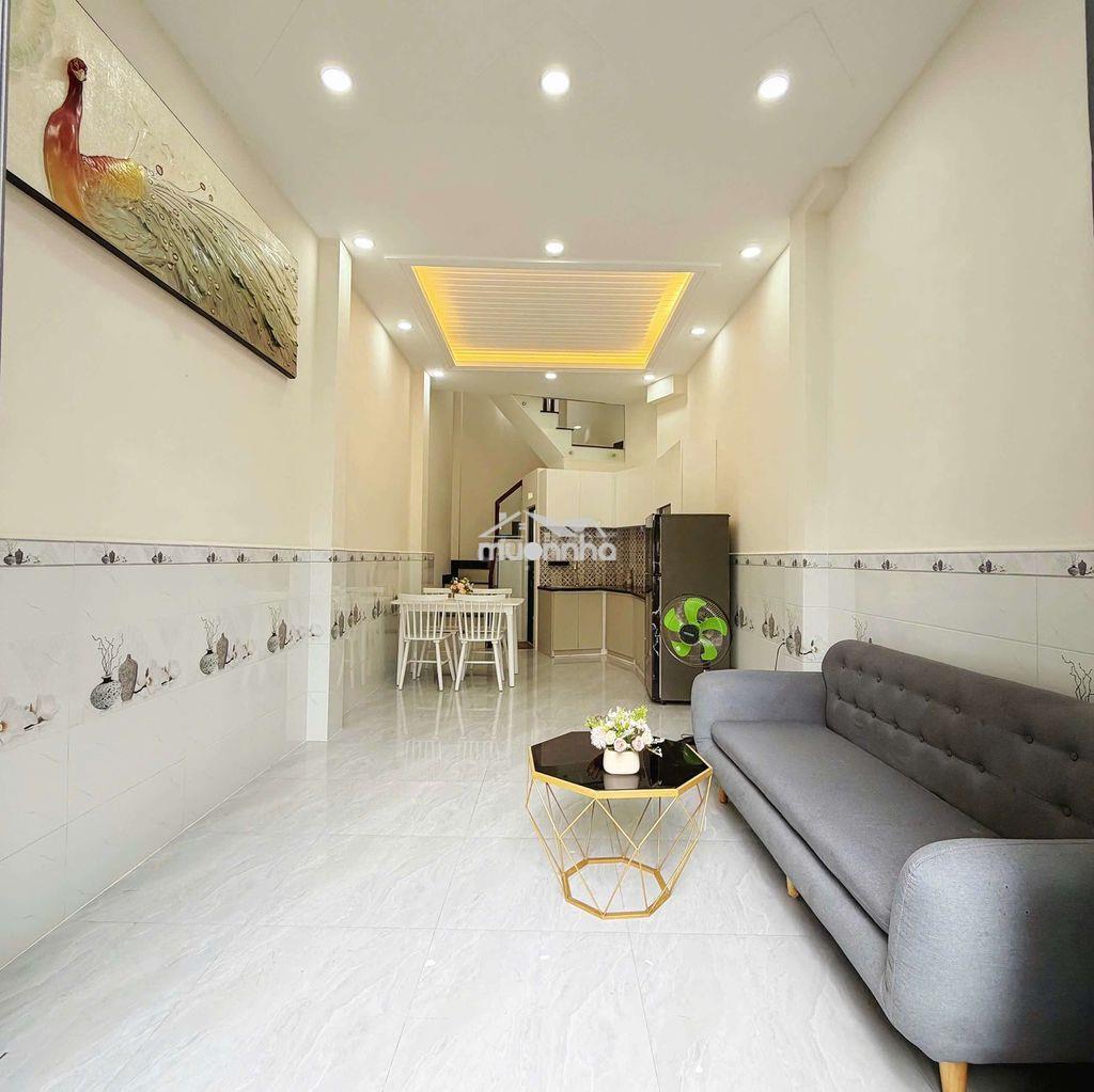 Nhà gò vấp 1 trệt 2 lầu đúc btct sổ hồng riêng hẻm 3m khu dân trí cao - Ảnh 4